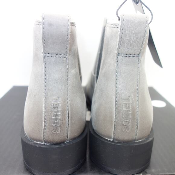 NEW Sorel Emelie II Chelsea Waterproof Bootie Quarry Gray Black Women's 8 NO BOX - Picture 7 of 9